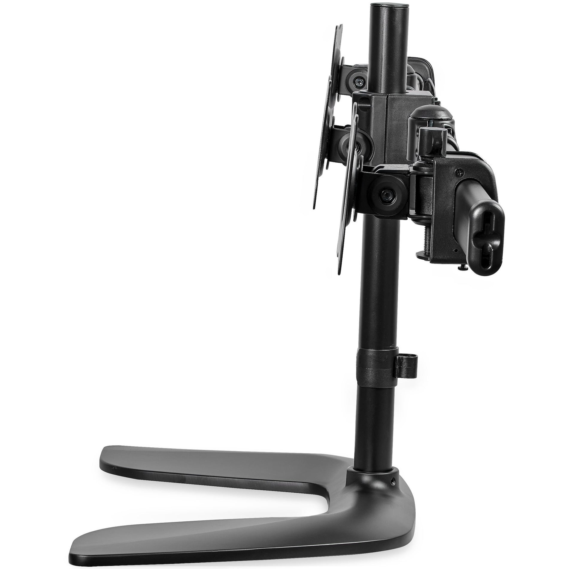 StarTech.com ARMBARTRIO2 Triple-Monitor Desktop Stand - Articulating, 360° Rotation, Sturdy, Scratch Resistant, Heavy Duty, Ergonomic, Cable Management