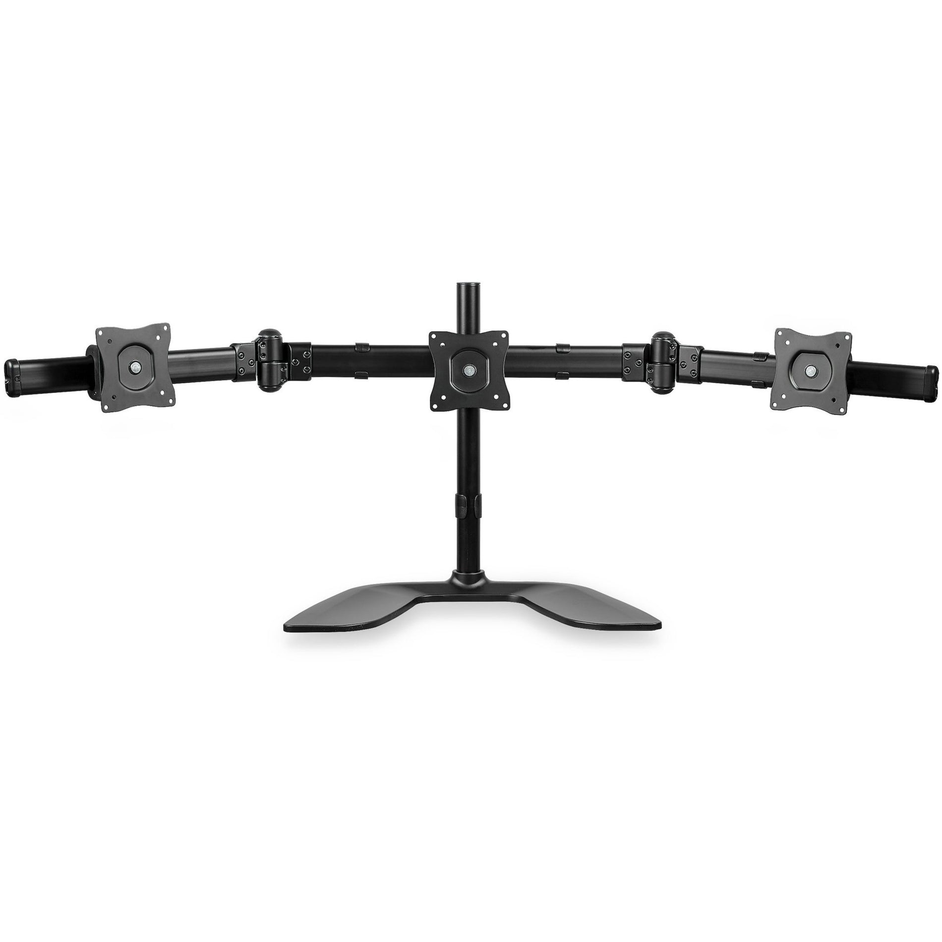 StarTech.com ARMBARTRIO2 Triple-Monitor Desktop Stand - Articulating, 360° Rotation, Sturdy, Scratch Resistant, Heavy Duty, Ergonomic, Cable Management