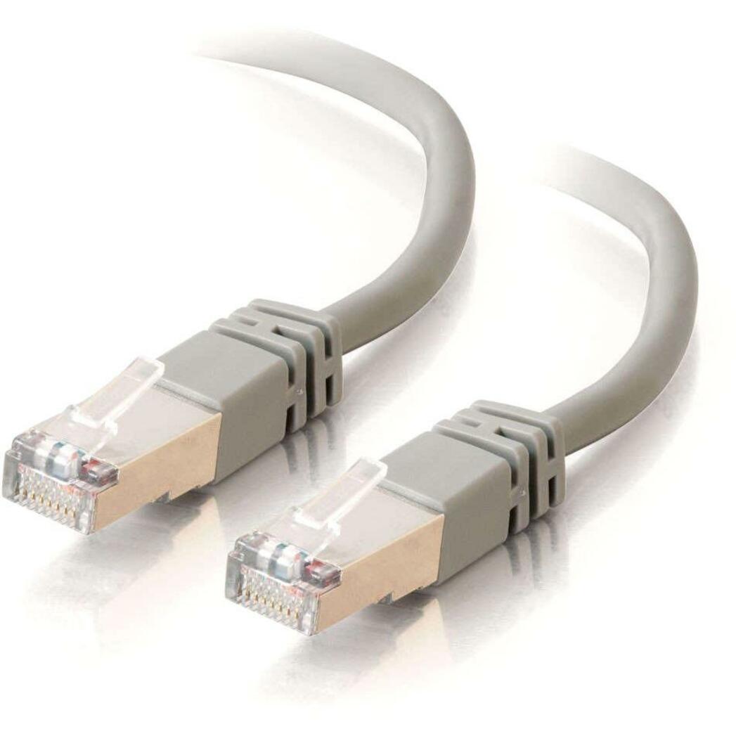 C2G 27250 7ft Cat5e Shielded Ethernet Cable, Gray - High-Speed Network Patch Cable