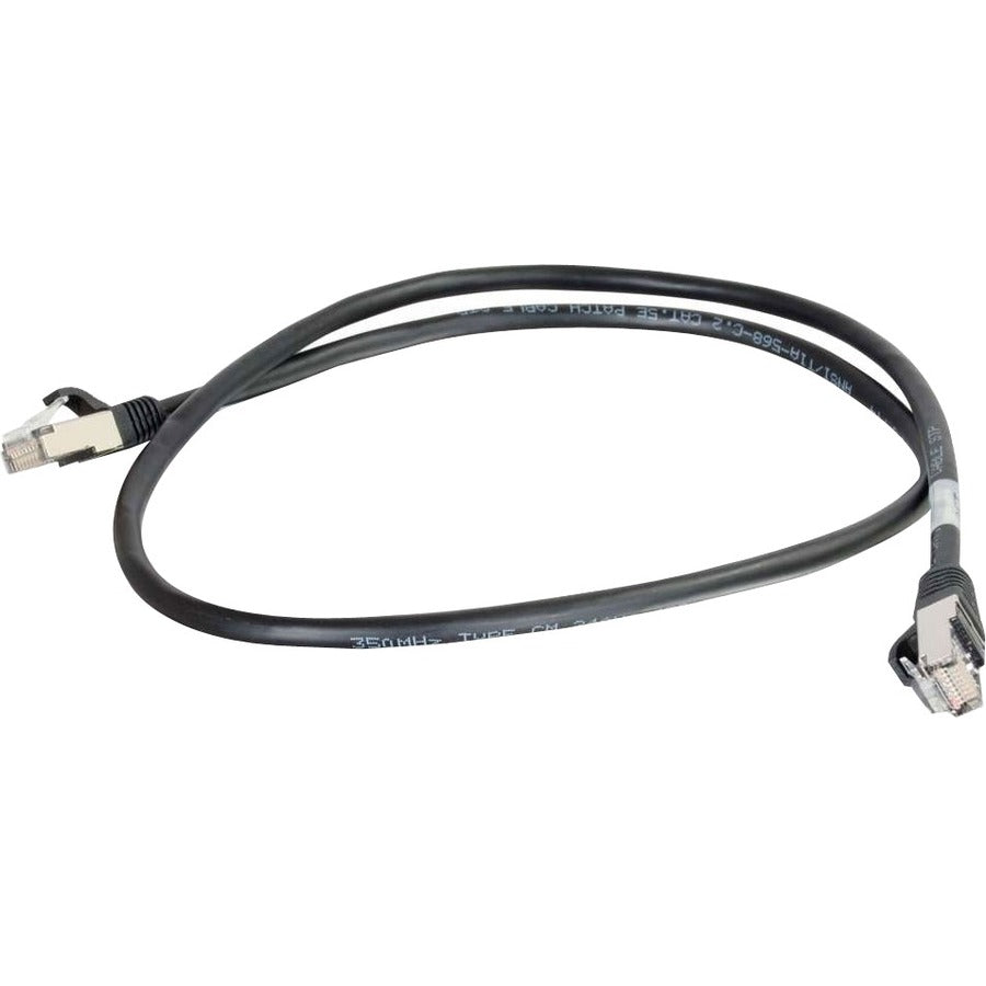 C2G 28692 7 ft Cat5e Molded Shielded Network Patch Cable - Black, Lifetime Warranty