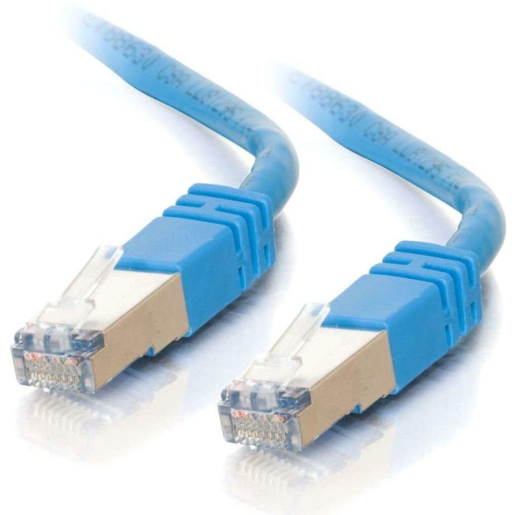 C2G 27241 3ft Cat5e Shielded Ethernet Cable, Blue - High-Speed Network Patch Cable