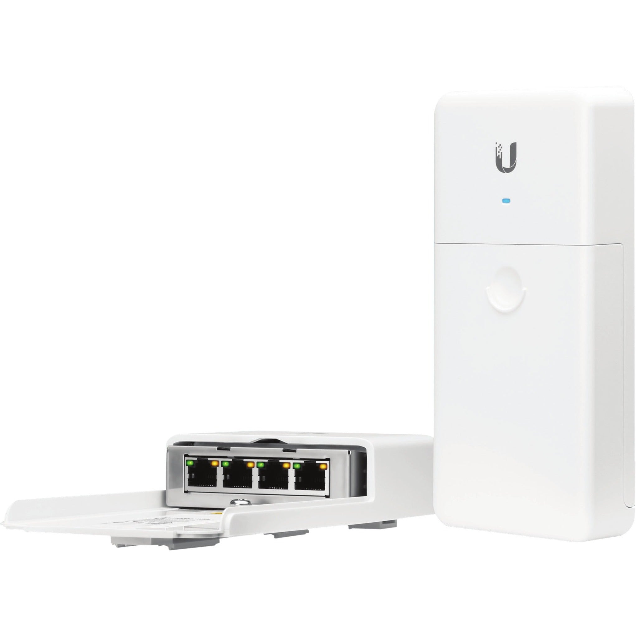 Ubiquiti N-SW Outdoor 4-Port PoE Passthrough Switch, Gigabit Ethernet Network, Twisted Pair