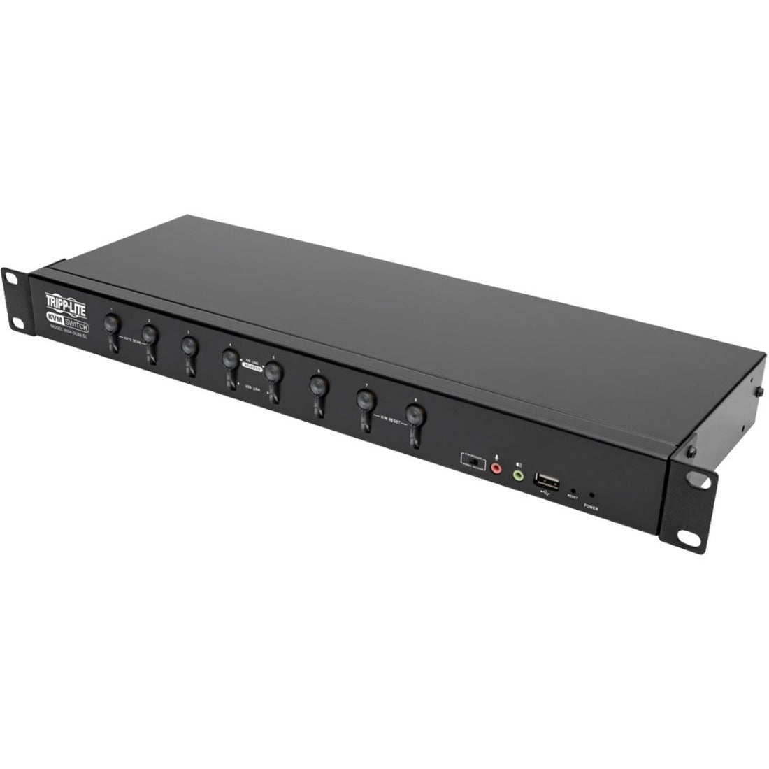 Tripp Lite B024-DUA8-SL DVI/USB 8-Port KVM Switch, 2048 x 1536 Resolution, TAA Compliant, 3 Year Warranty