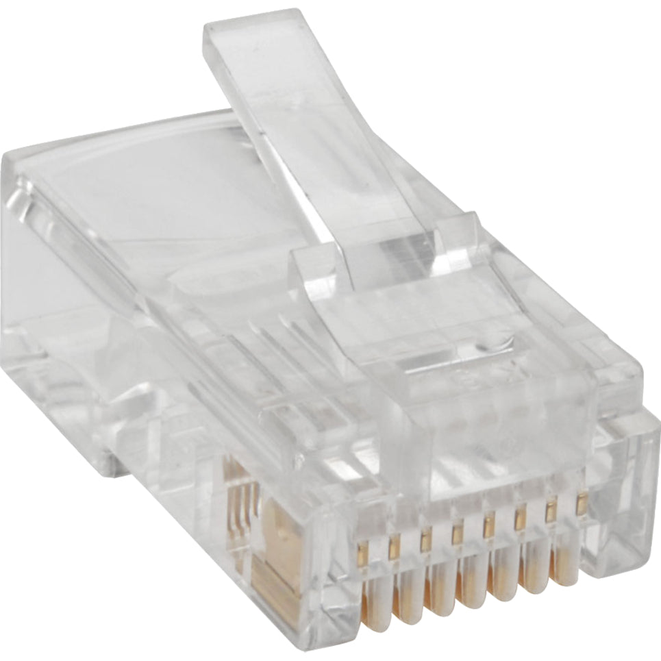 Tripp Lite N030-100-STR RJ45 Modular Connector for Round Stranded UTP Conductor 4-Pair Cat5e, 100 Pack, Network Connector