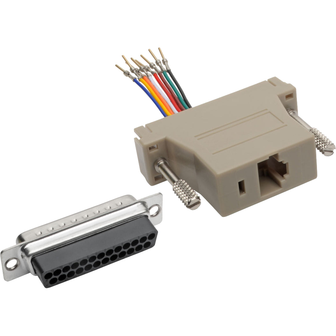 Tripp Lite P440-825FM DB25 to RJ45 Modular Serial Adapter (M/F), Data Transfer Adapter