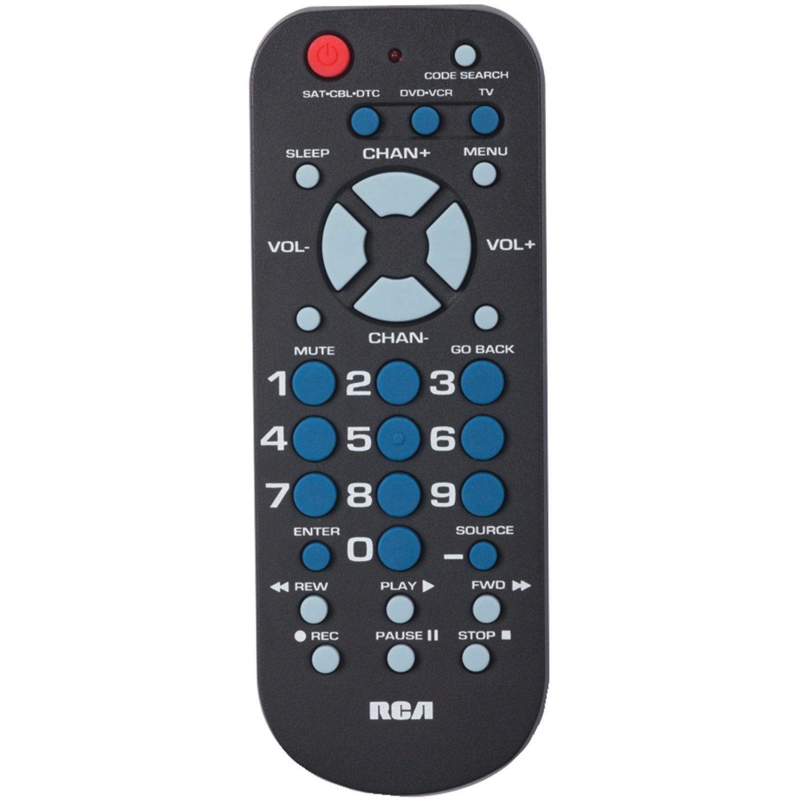 RCA RCR503BZ 3-Device Universal Remote, Palm-Sized and Easy to Use