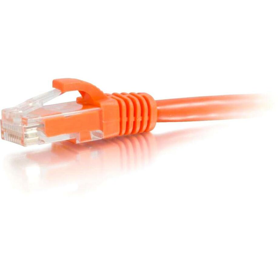 C2G 27812 7ft Cat6 Unshielded Ethernet Cable, Orange, High-Speed Network Patch Cable