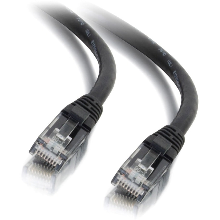 C2G 27155 25ft Cat6 Unshielded Ethernet Cable, Black, High-Speed Network Patch Cable