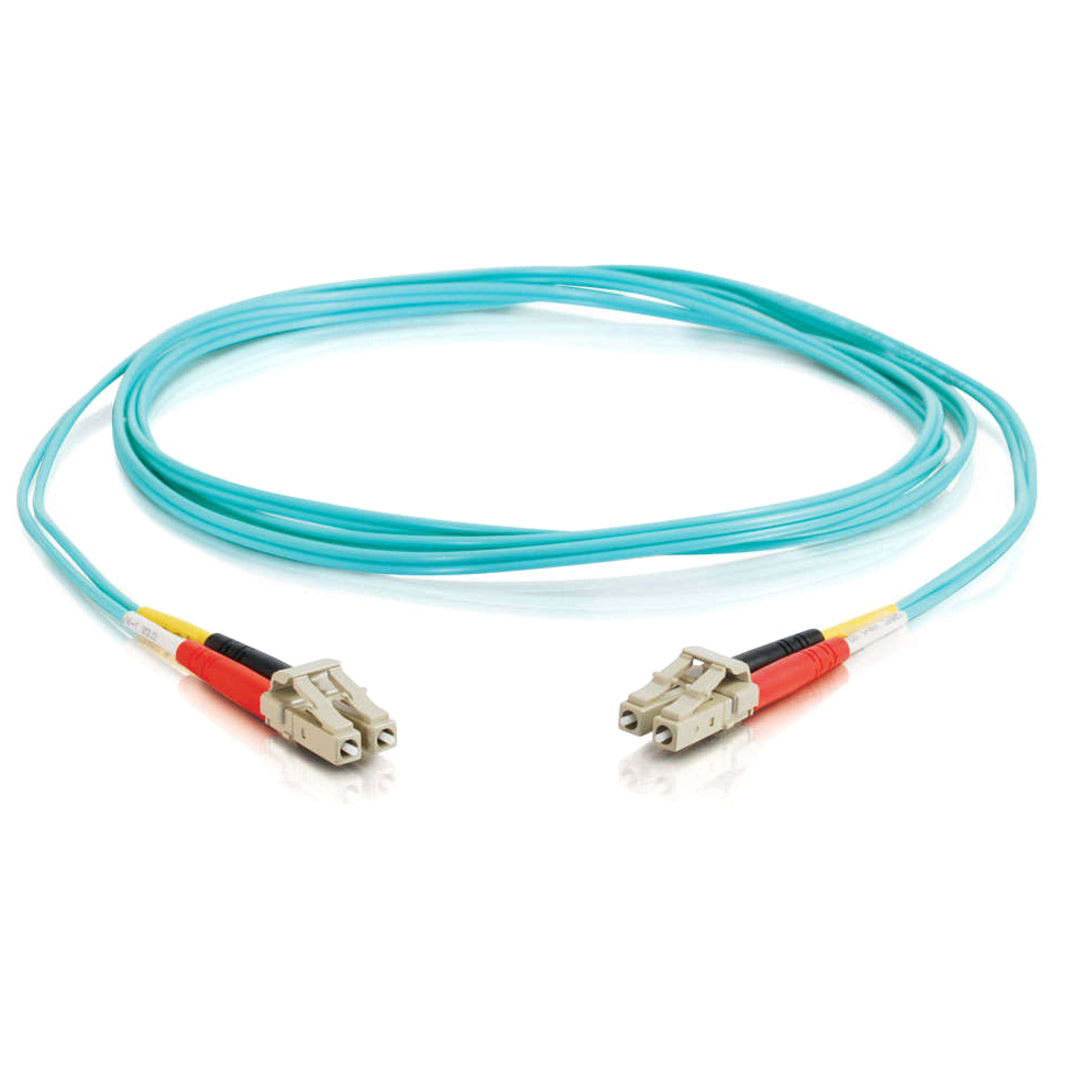 C2G 33046 2m LC-LC 10Gb 50/125 OM3 Duplex Multimode Fiber Optic Cable, Crush Resistant, Impact Resistant, Flex Resistant