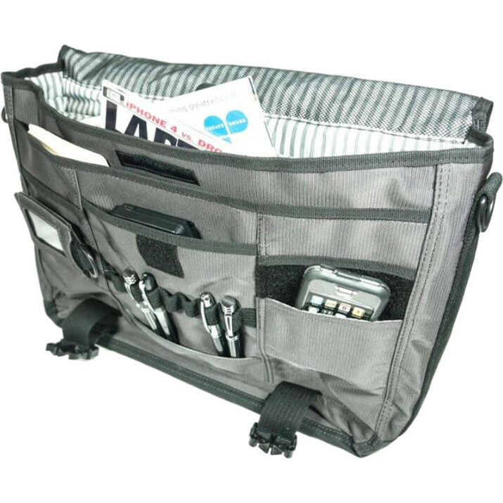 Mobile Edge MEGME The Graphite Messenger, 17.3" Carrying Case with Shoulder Strap