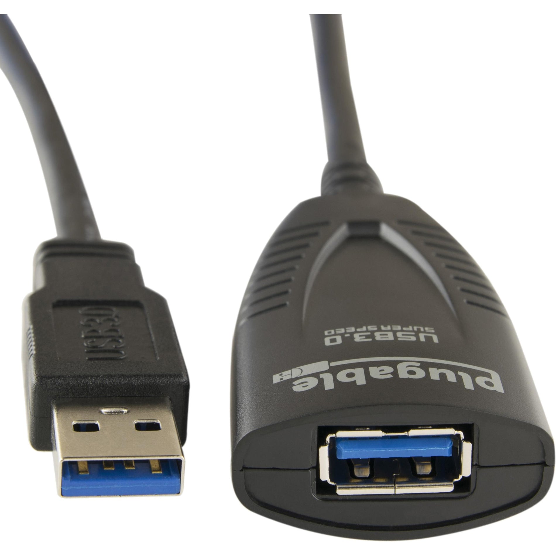 Plugable USB3-5M-D USB 3.0 5M (16ft) Extension Cable with Power Adapter, Extend Your USB Connection with Ease