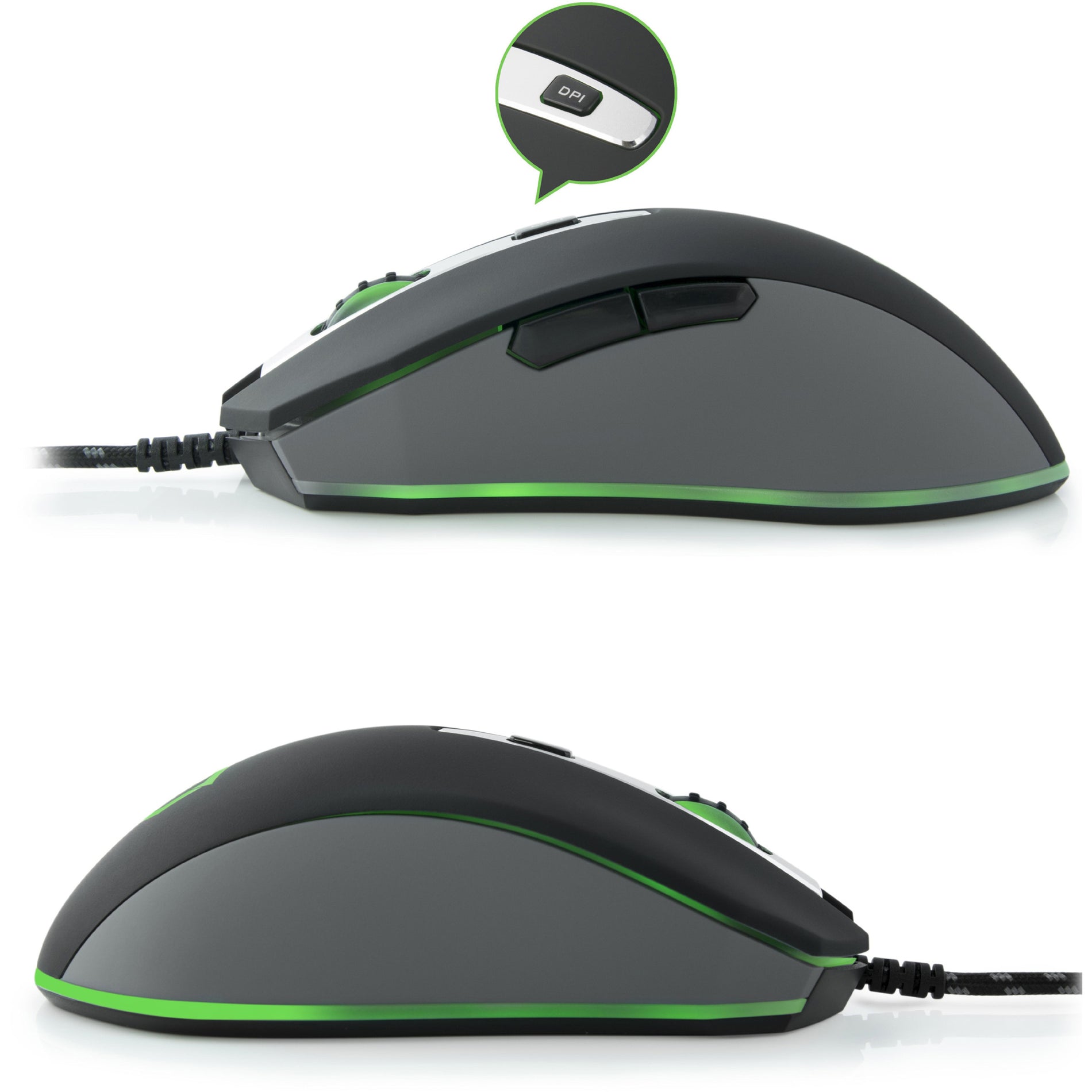 Plugable USB-PM3360 Performance Gaming Mouse, Ergonomic Fit, 3200 DPI, 6 Buttons, Plug-and-Play