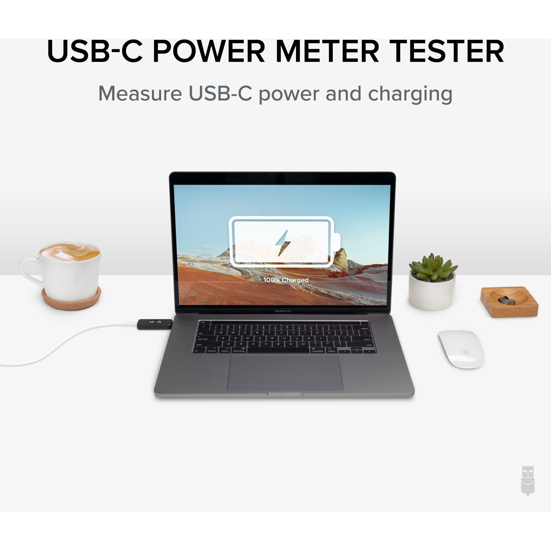 Plugable USBC-VAMETER USB-C Voltage and Amperage Meter, OLED Screen with Current Flow Detect