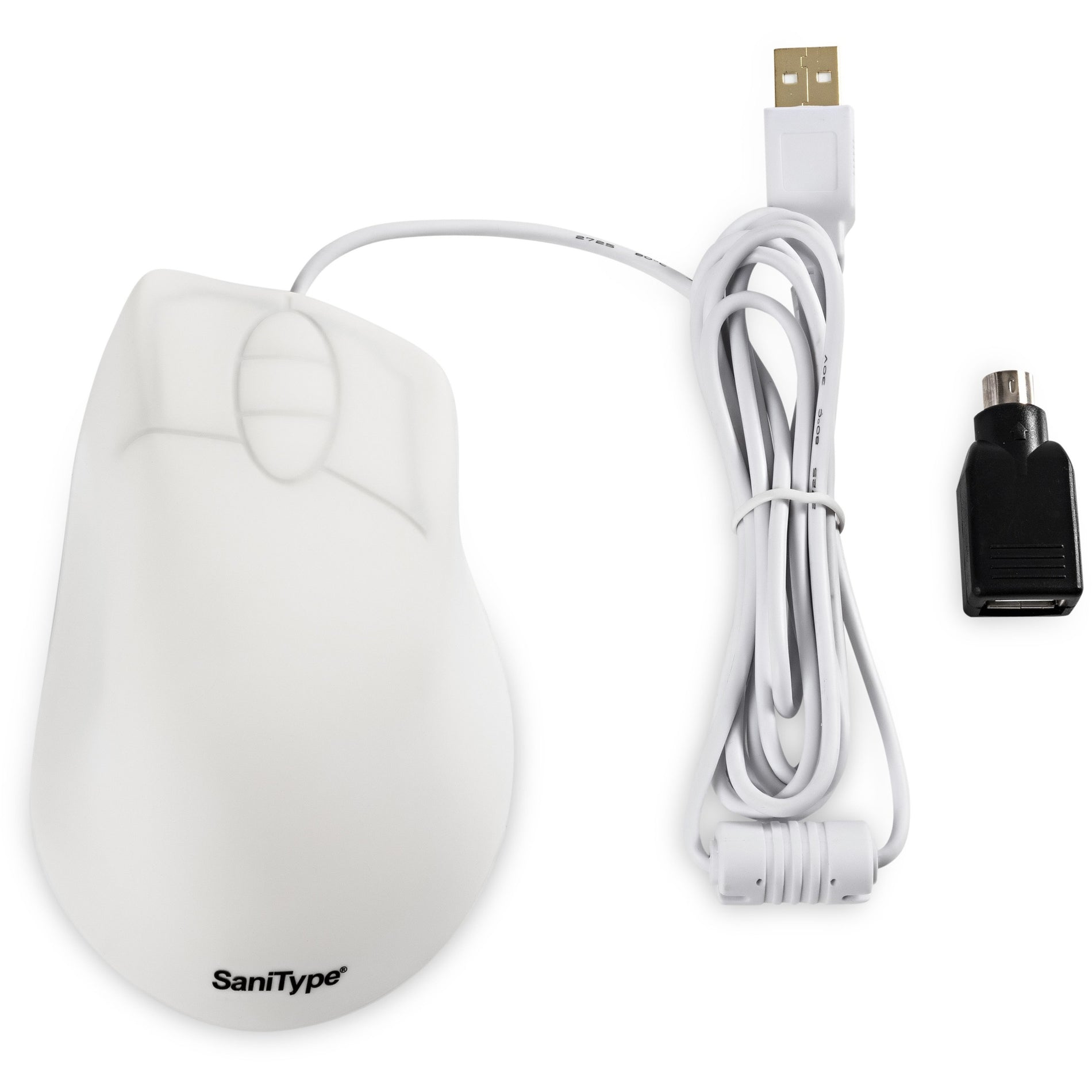 SaniType OMST0C01-W Mouse, Hygienic and Sanitary Typing, Washable, White