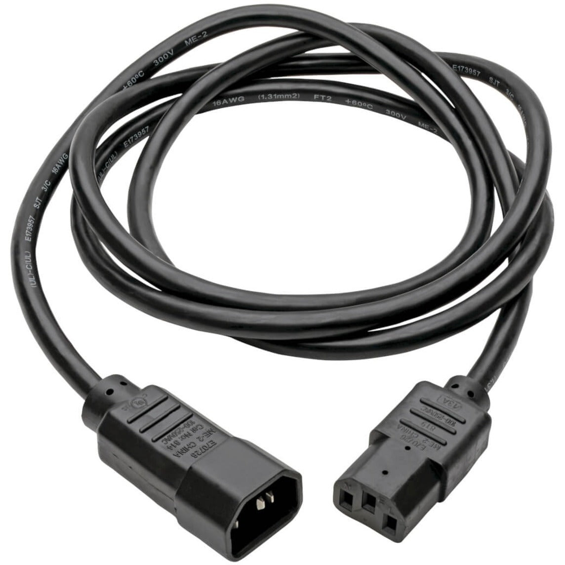 Tripp Lite P004-006 Power Extension Cable, 6 ft, Universal AC, Black