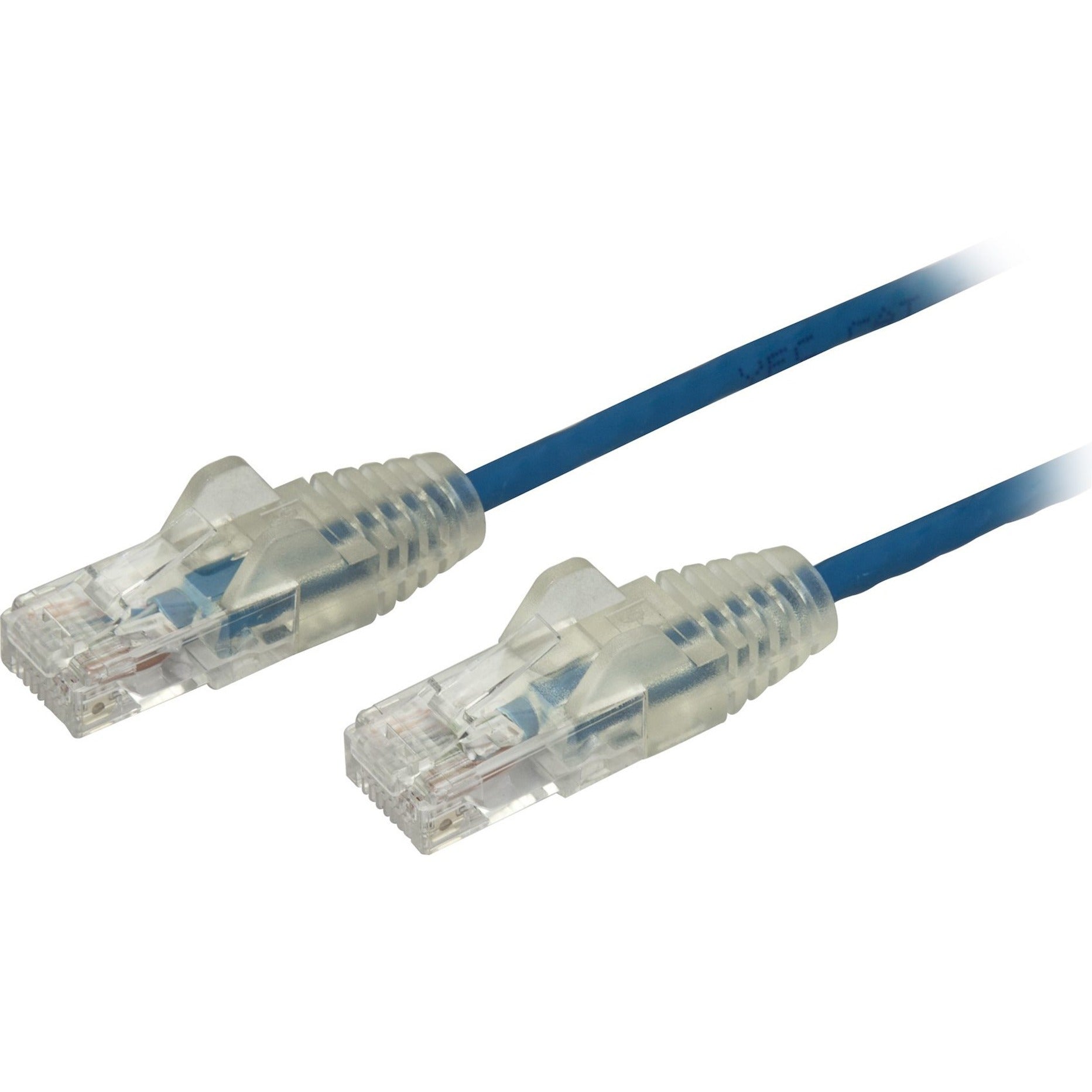 StarTech.com N6PAT3BLS Cat6 Patch Network Cable, 3 ft Blue Ethernet Cable - Slim, Snagless RJ45 Connectors, Cat6 Cable, Cat6 Patch Cable, Cat6 Network Cable