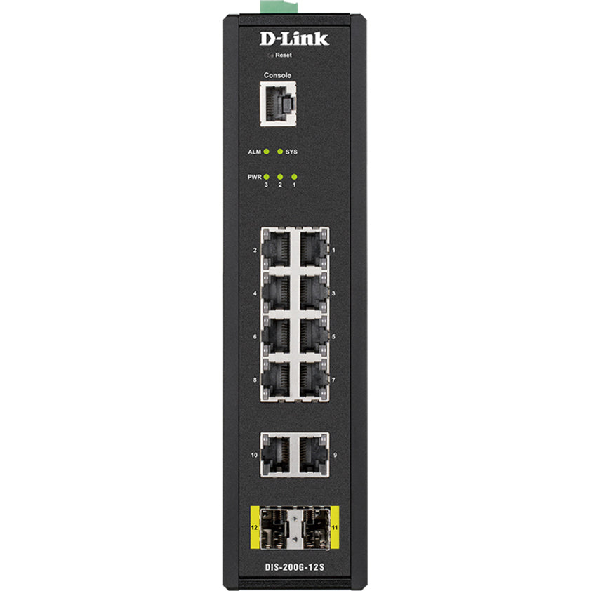 D-Link DIS-200G-12S Ethernet Switch, Gigabit Network Connectivity