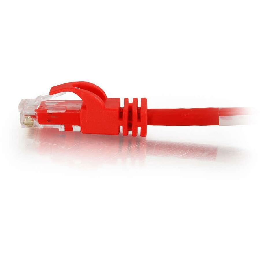 C2G 27865 25ft Cat6 Unshielded Ethernet Network Crossover Patch Cable - Red, Peer-to-Peer Connection