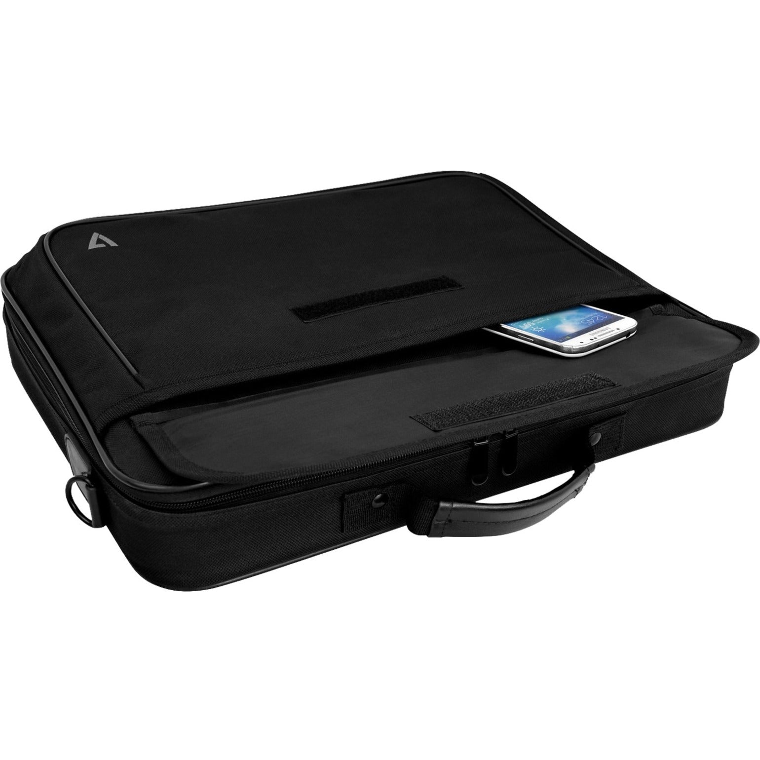 V7 CCK16-BLK-3N 16" Essential Frontloading Laptop Case, Black - Lifetime Warranty, Shoulder Strap