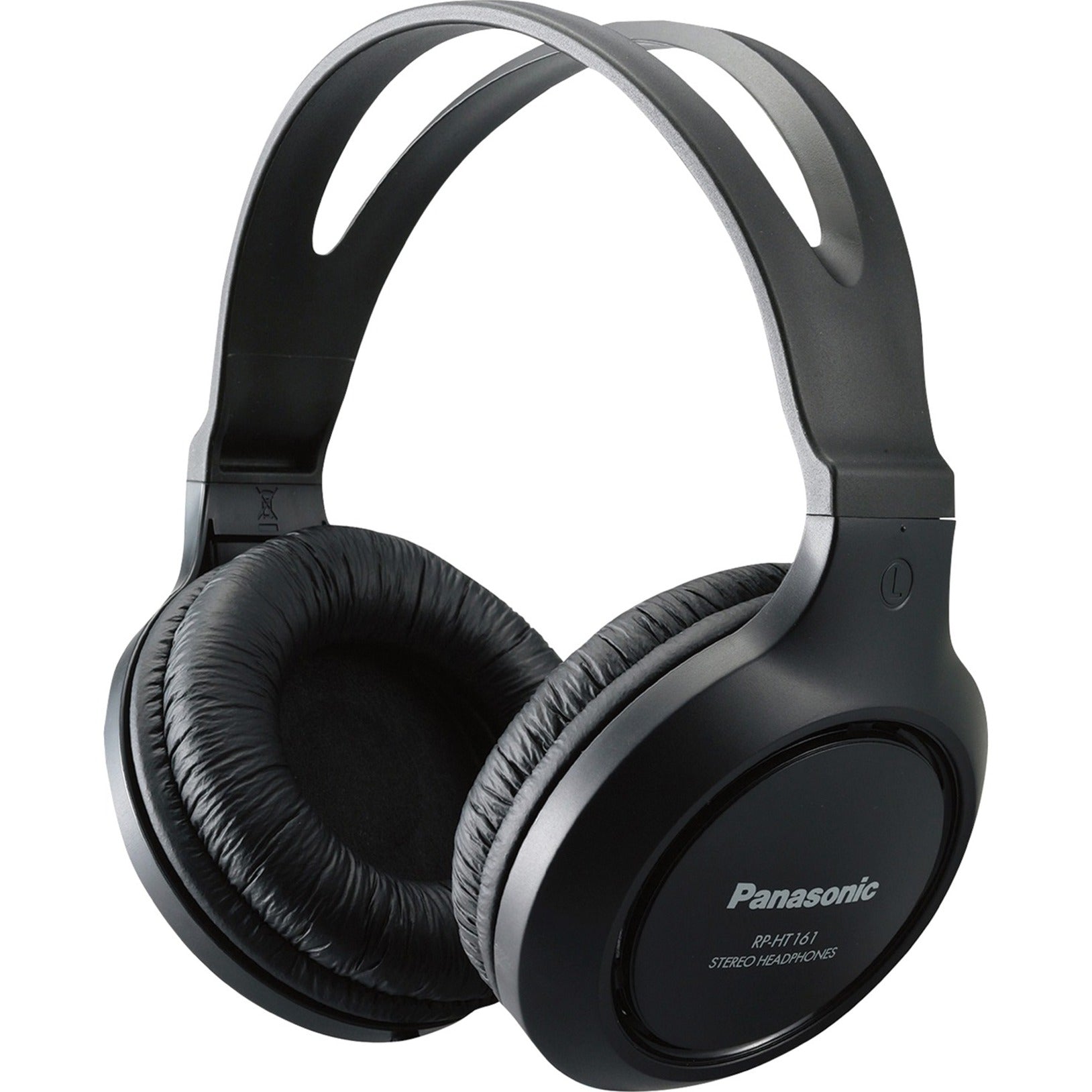 Panasonic RP-HT161-K Headphone, Over-the-head Wired Headphone with 6.50 ft Cable Length, Matte Black