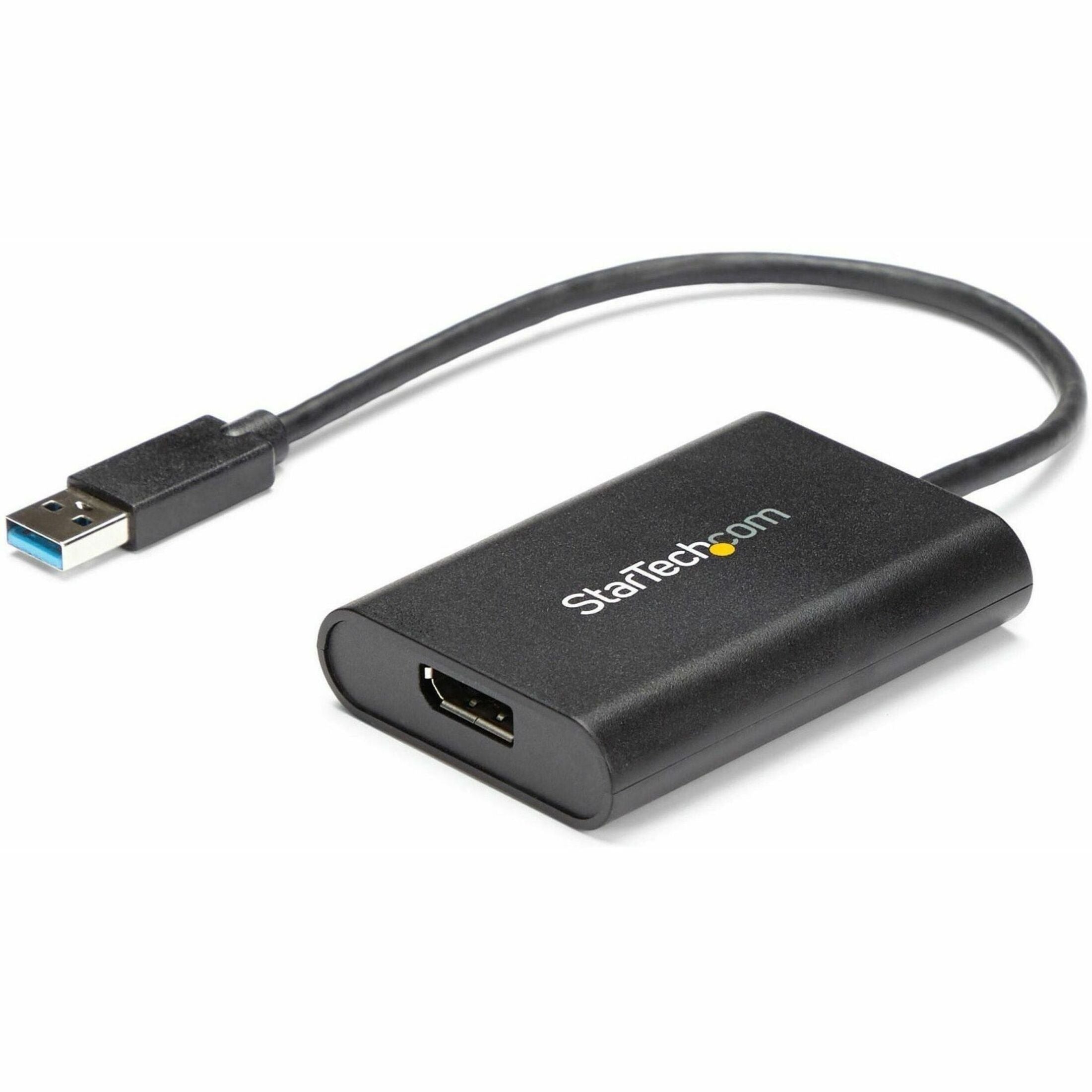 StarTech.com USB32DPES2 USB to DisplayPort Adapter - USB 3.0 - 4K 30Hz, Easy 4K Display Connection