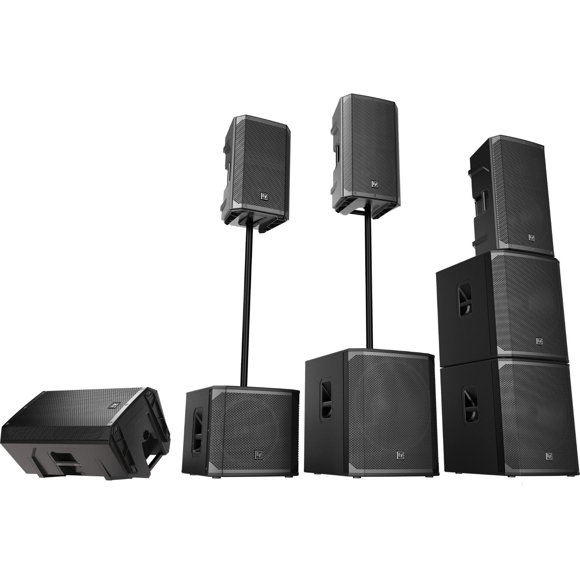 Electro-Voice ELX200-12 12" 2-Way Powered PA Speaker, 300W RMS Output Power, Wall Mountable, Black