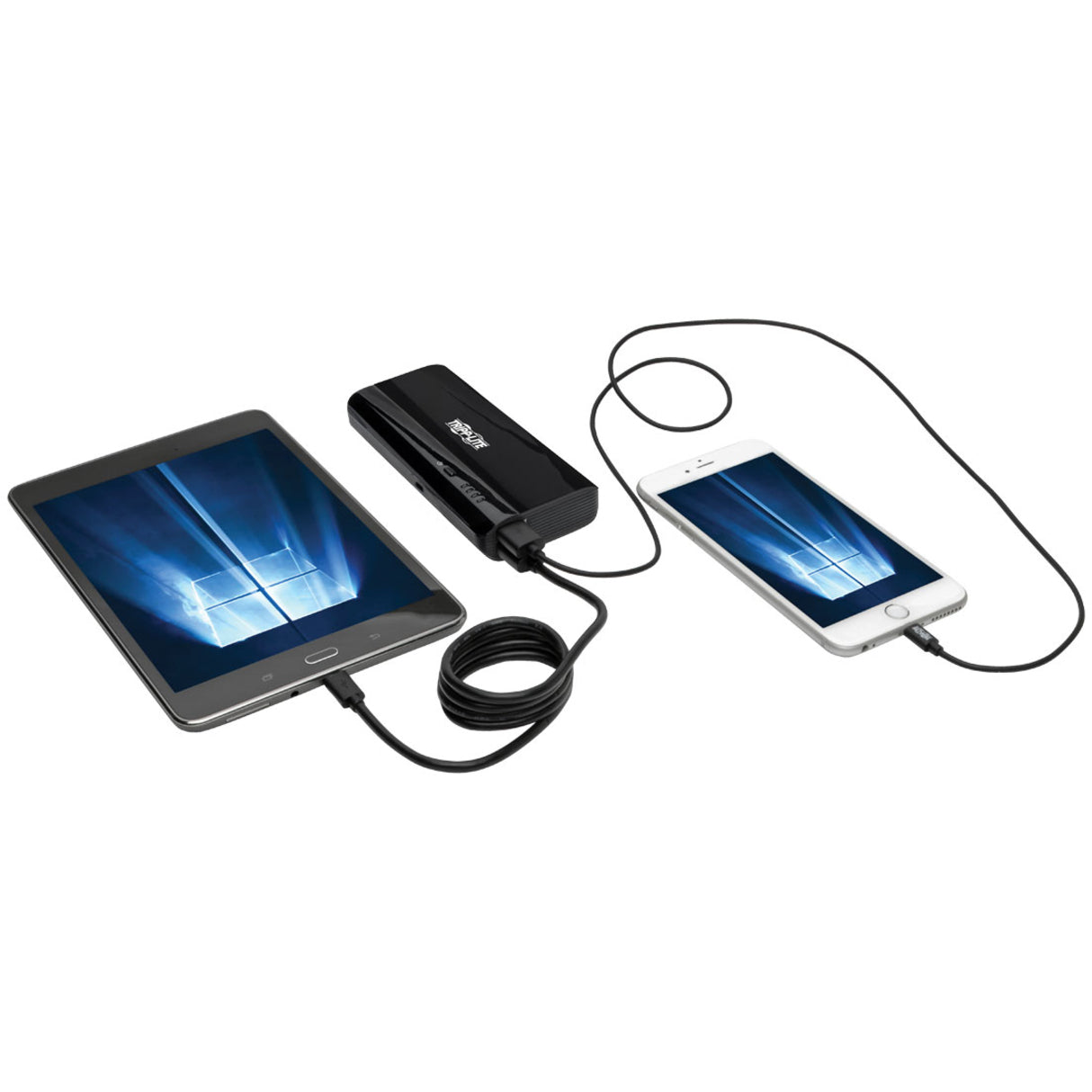 Tripp Lite UPB-10K4-S2U Power Bank, USB Battery Charger Mobile Power Bank 10.4K mAh w/ Auto-Sensing
