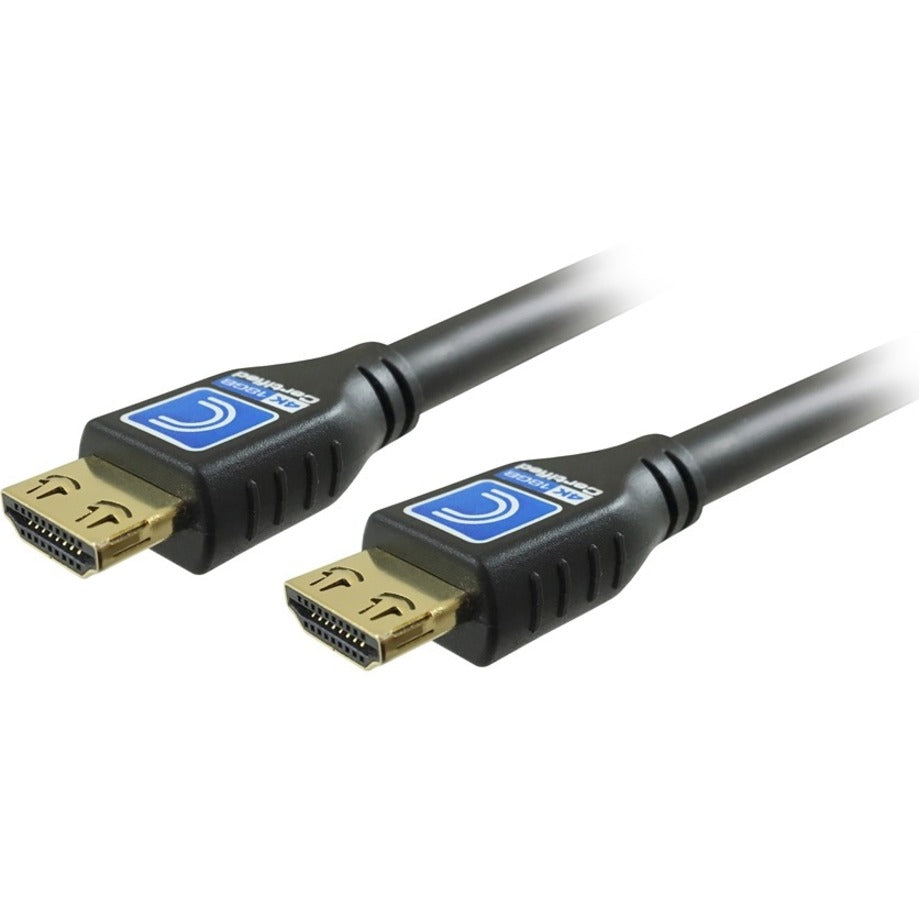Comprehensive HD18G-25PROBLKA HDMI Audio Video Cable, 25 ft, Gold Plated, 18 Gbit/s, Black
