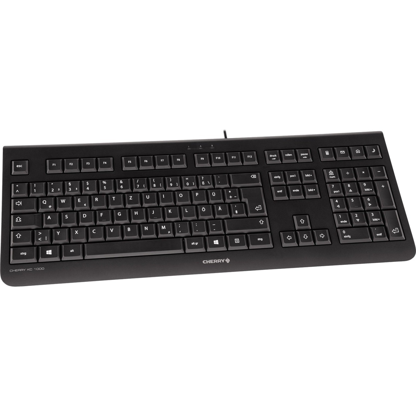 CHERRY JK-0800GB-2 KC 1000 Keyboard, Quiet Keys, LED Indicator, Wear Resistant