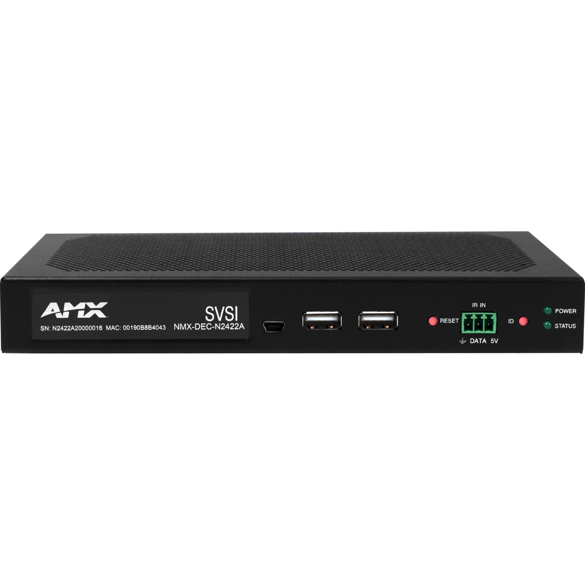 AMX FGN2422A-SA JPEG 2000 4K60 4:4:4 Decoder, Video Encoding, Audio Embedding, Video Decoding