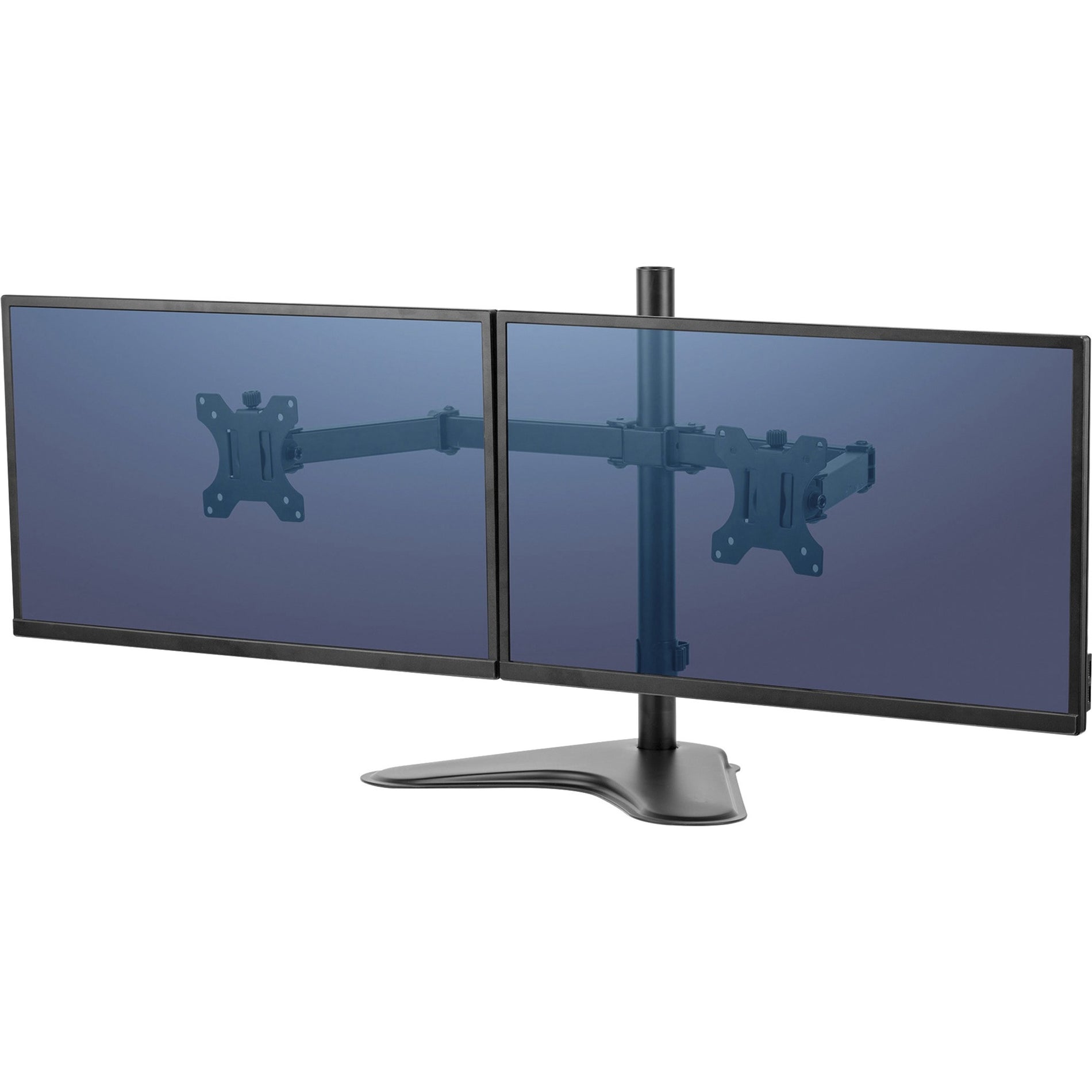 Fellowes 8043701 Professional Series Dual Horizontal Monitor Arm, Weighted Base, Cable Management