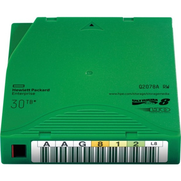HPE Q2078A LTO-8 Ultrium 30TB RW Data Cartridge, High Capacity Storage Solution