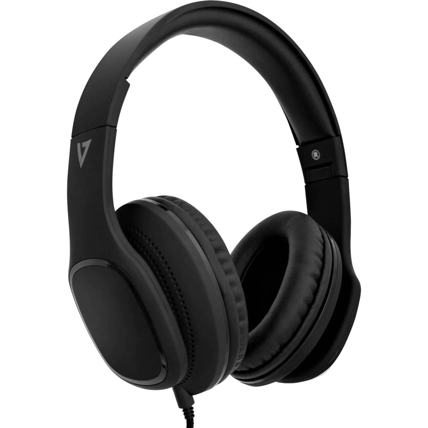 V7 HA701-3NP Over-Ear Headphones with Microphone - Black, Noise Canceling, 2 Year Warranty