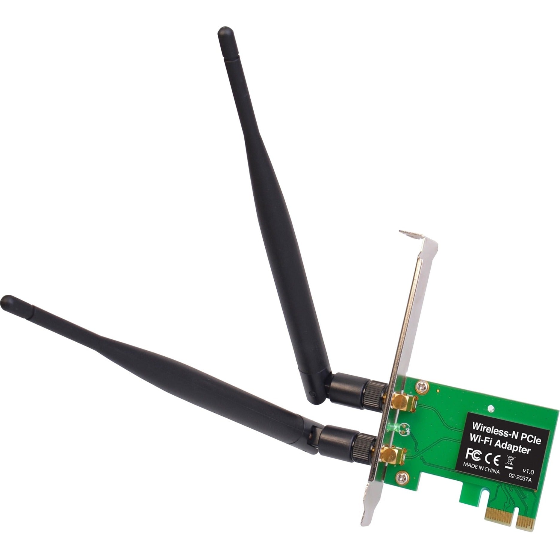 SIIG CN-WR0811-S2 DP Wireless-N PCI Express Wi-Fi Adapter Dual Antenna 2.4GHz, 300 Mbit/s