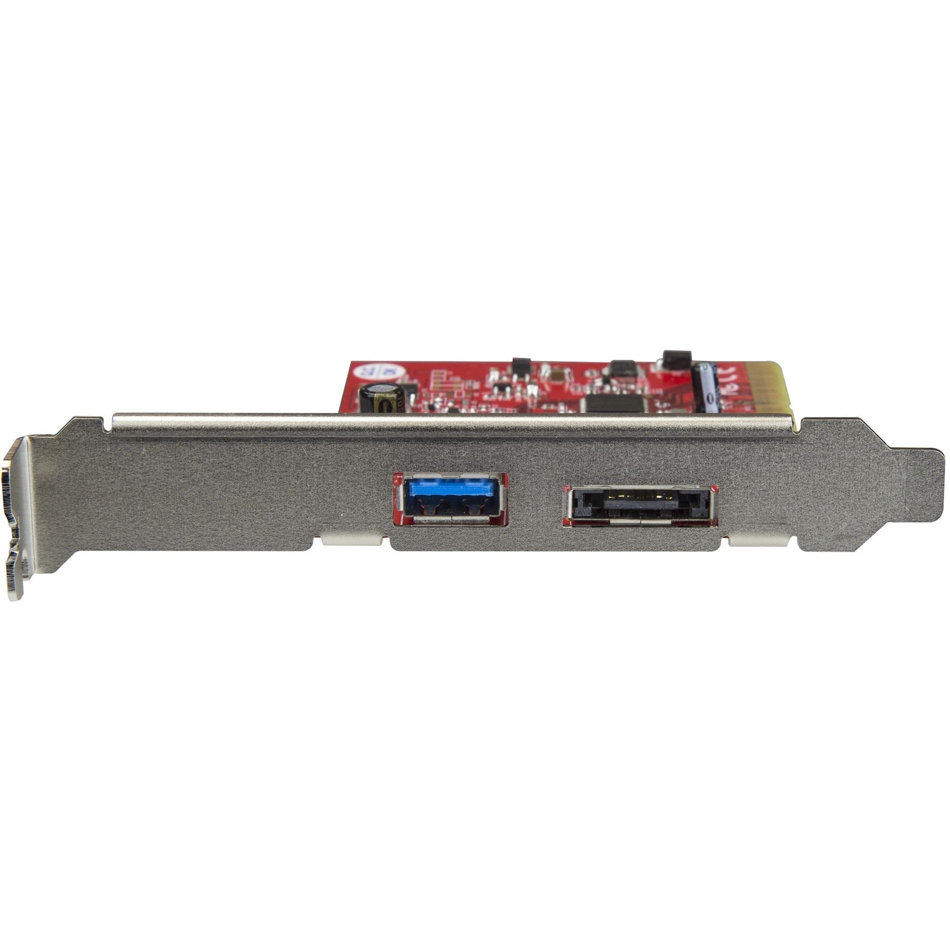 StarTech.com PEXUSB311A1E 2-Port USB 3.1 (10Gbps) and eSATA PCIe Card - 1x USB-A and 1x eSATA, Plug-in Card, Red [Discontinued]