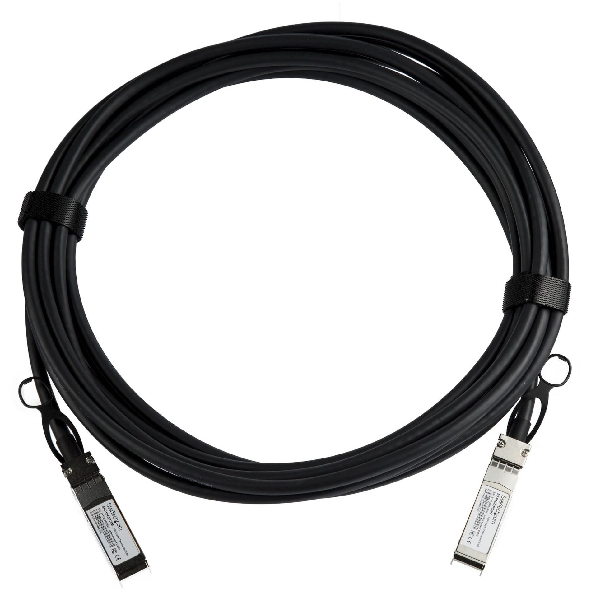 StarTech.com SFP10GPC5M SFP+ Direct Attach Cable - MSA Compliant - 5 m (16.4 ft.), Passive, Hot-swappable, 10 Gbit/s Data Transfer Rate, Twinaxial Network Cable