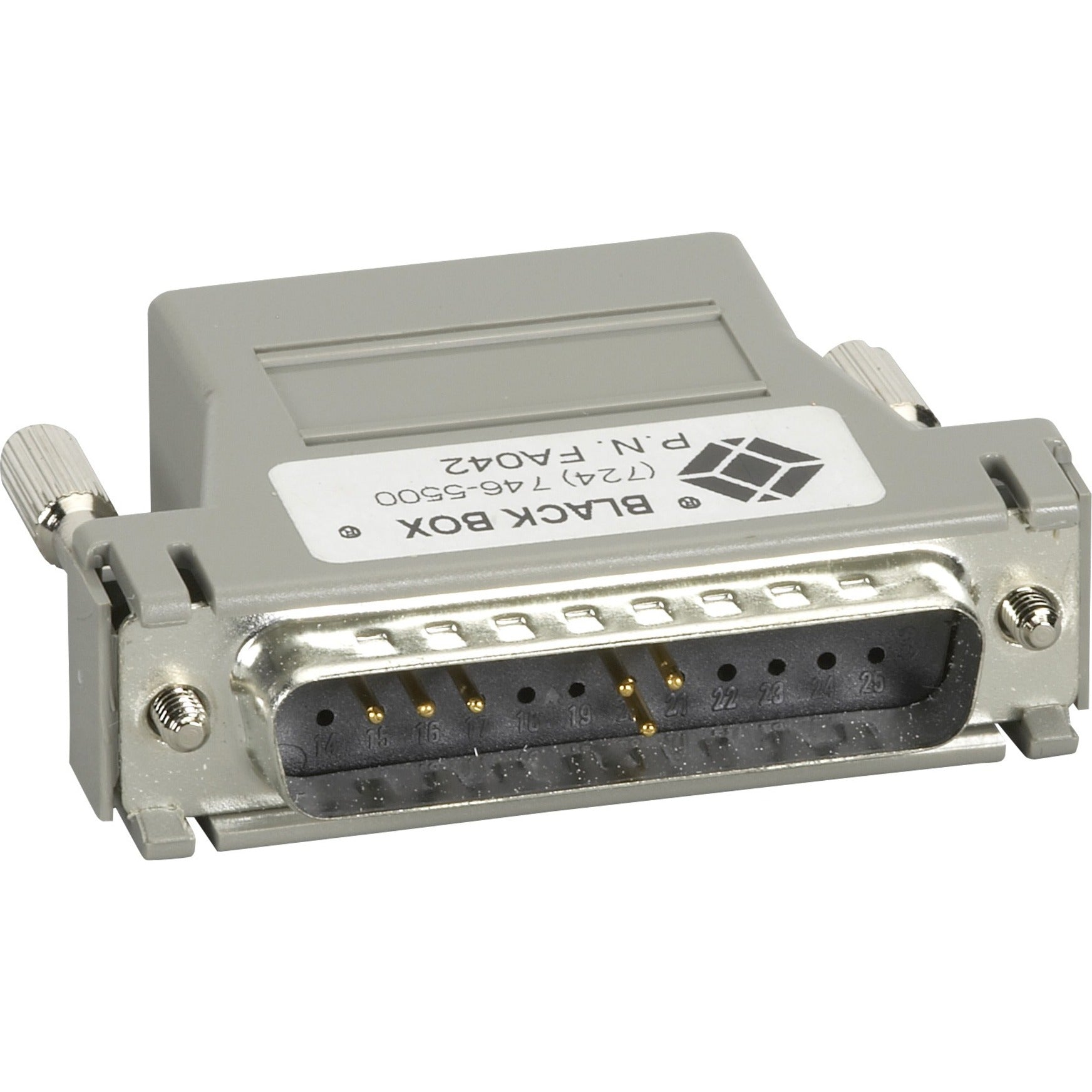 Black Box FA042 MicroSwitch Modem Adapter - DB25 Male to RJ45 Female, Data Transfer Adapter