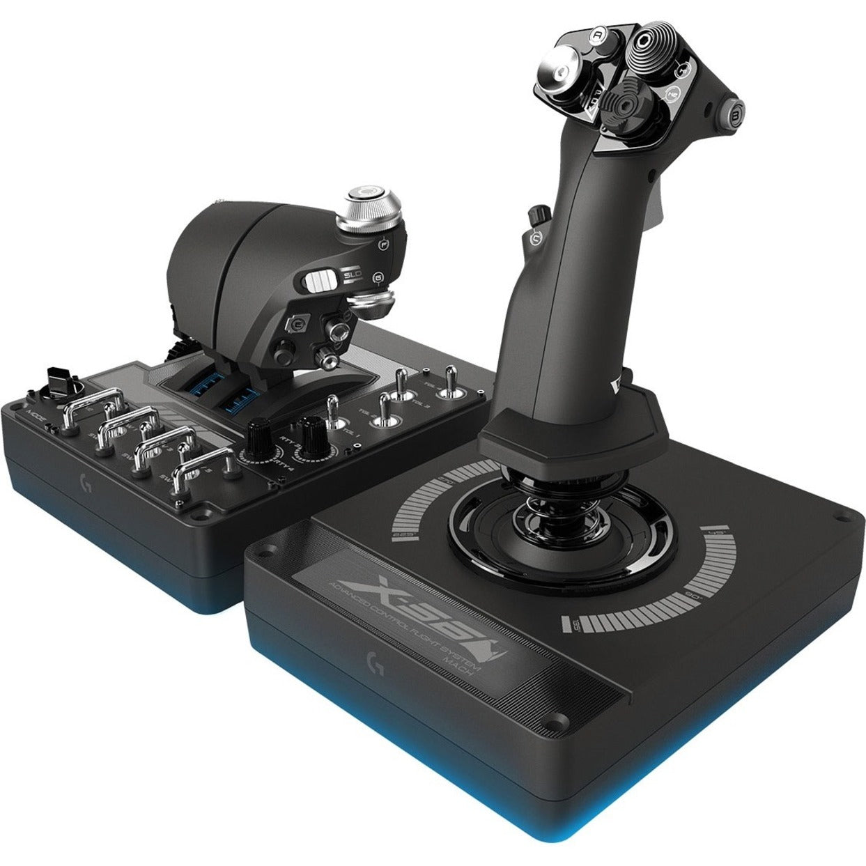Logitech 945-000058 X56 H.O.T.A.S. RGB Throttle and Stick Simulation Controller, 2 Year Warranty, PC Gaming Throttle