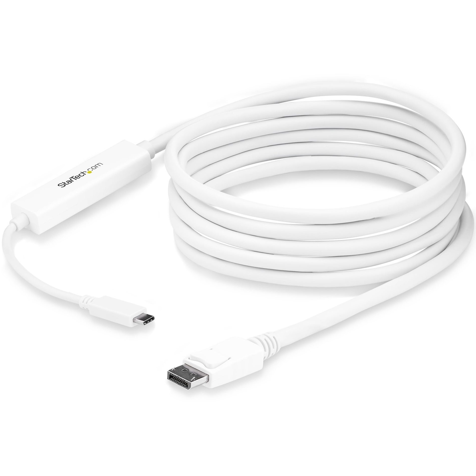 StarTech.com CDP2DPMM3MW 3m USB-C to DisplayPort Cable - 4K 60Hz, White [Discontinued]