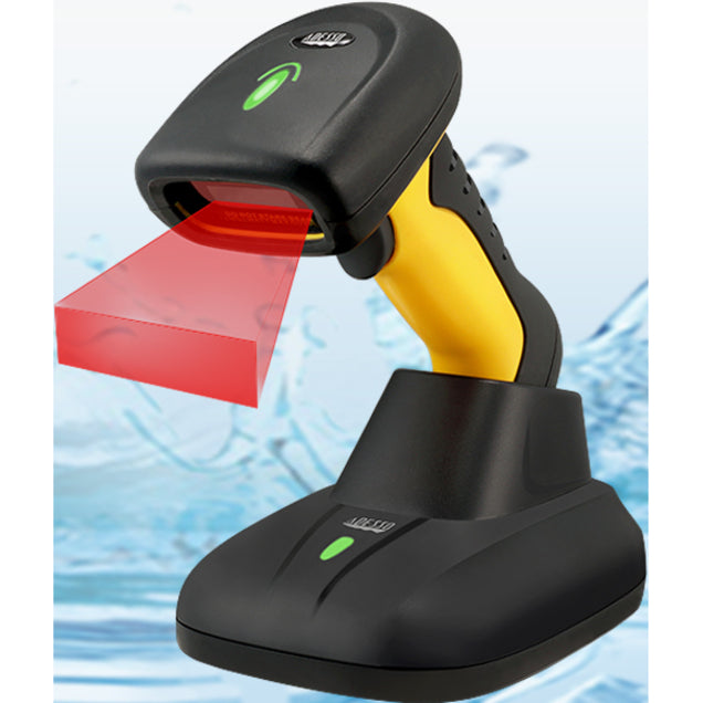 Adesso NUSCAN 5200TR NuScan 2.4GHz RF Wireless Antimicrobial & Waterproof 2D Barcode Scanner, Long Range, USB Interface