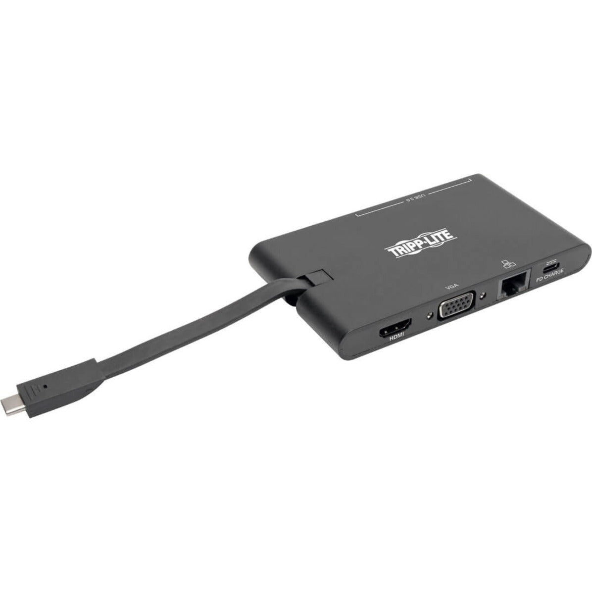 Tripp Lite U442-DOCK3-B USB C Docking Station with HDMI, VGA, MDP B, 4 USB Ports, RJ-45 Network, 100W Power Supply