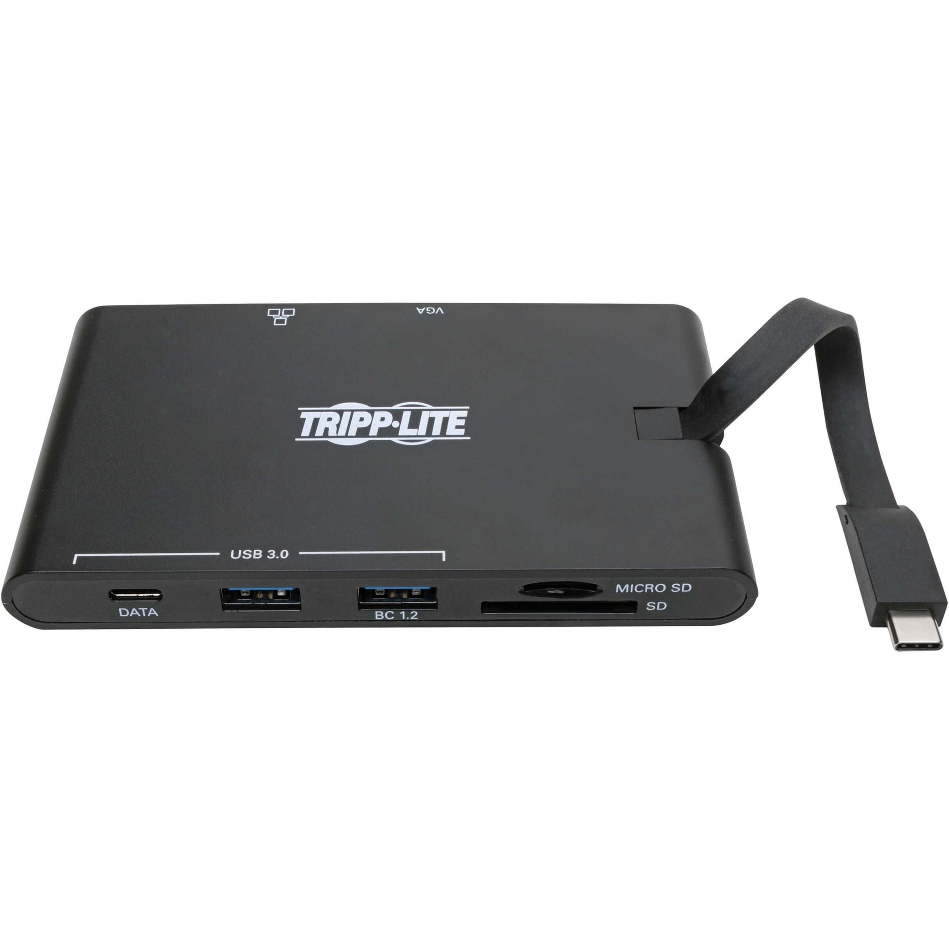 Tripp Lite U442-DOCK3-B USB C Docking Station with HDMI, VGA, MDP B, 4 USB Ports, RJ-45 Network, 100W Power Supply