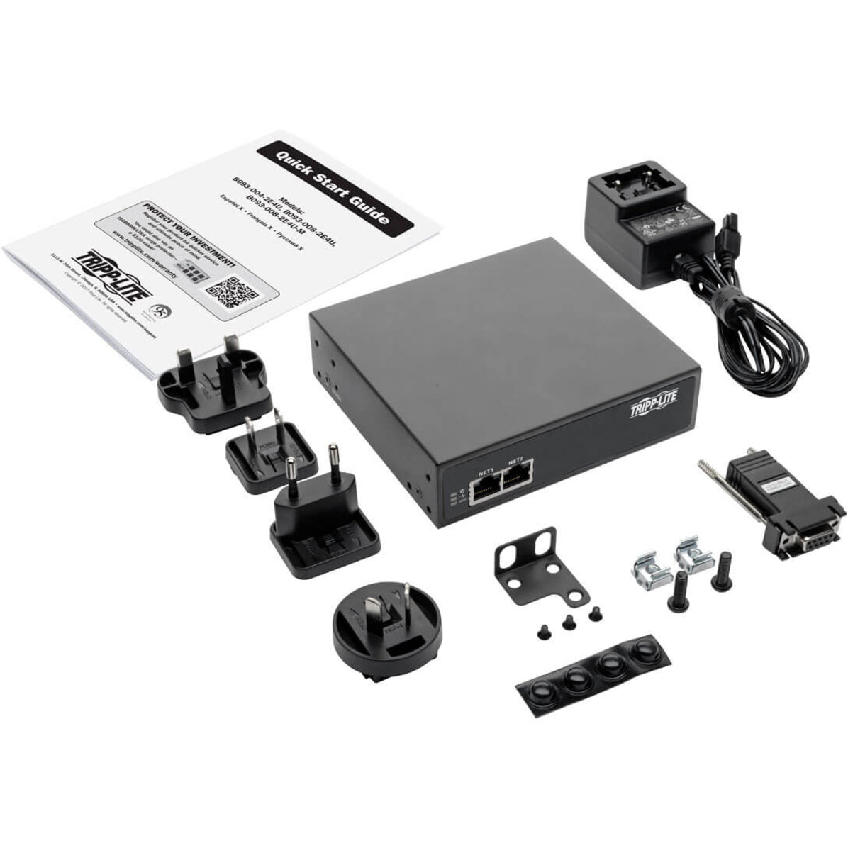 Tripp Lite B093-004-2E4U 4-Port Console Server with Dual GB NIC, 4G, Flash and 4 USB Ports, TAA Compliant