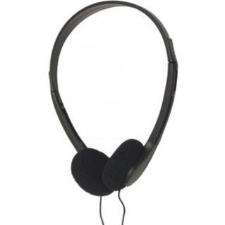 Avid Education 2AE0-8STERE-O32 AE-08 Headphone, Lightweight Single Use, 3.5mm Plug, Black