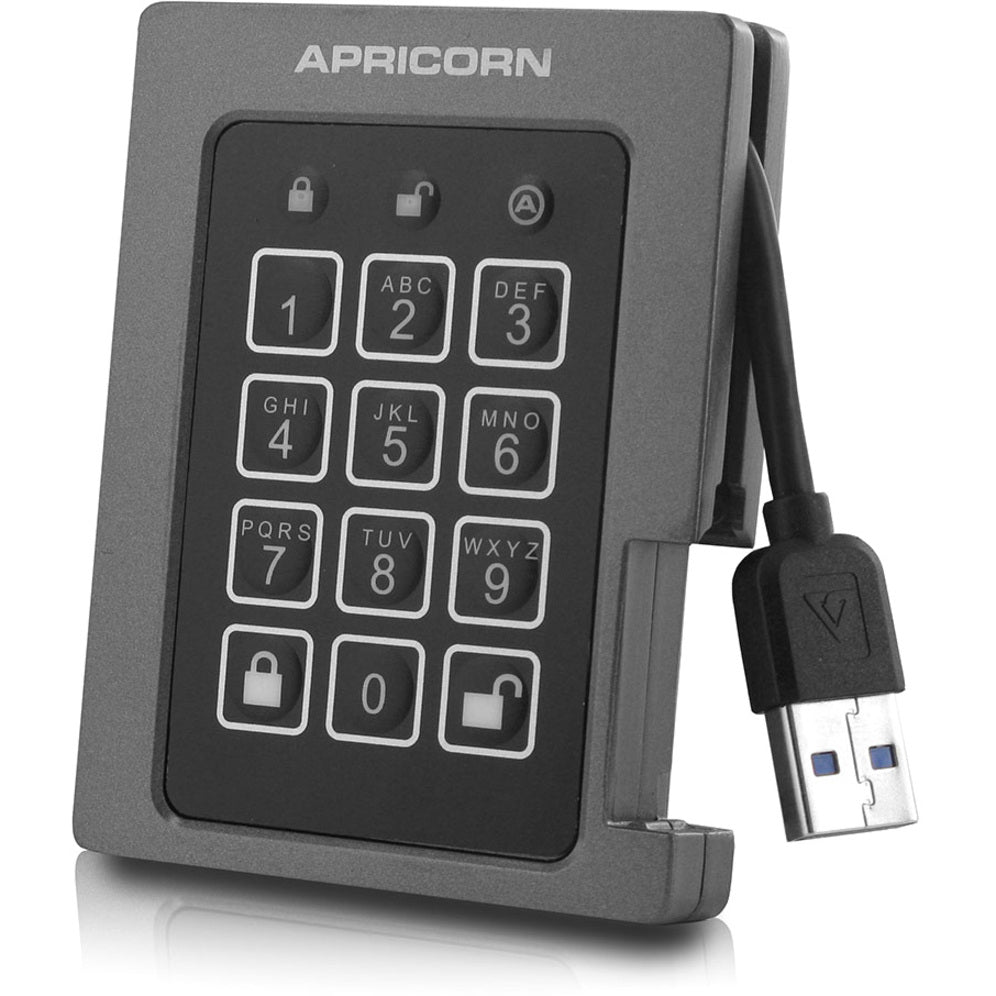 Apricorn ASSD-3PL256-1TBF Aegis Padlock SSD - USB 3.0 Solid State Drive, 1TB FIPS Validated Ruggedized