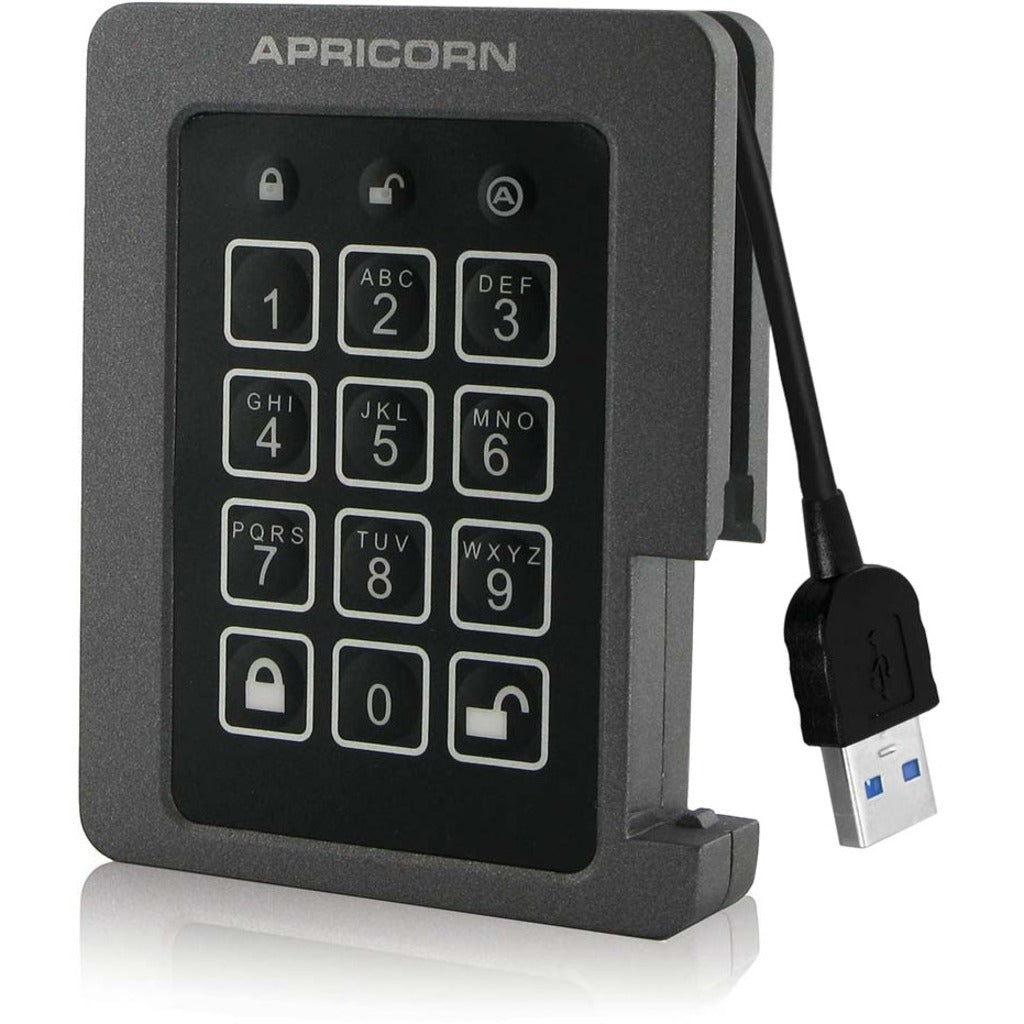 Apricorn ASSD-3PL256-1TBF Aegis Padlock SSD - USB 3.0 Solid State Drive, 1TB FIPS Validated Ruggedized