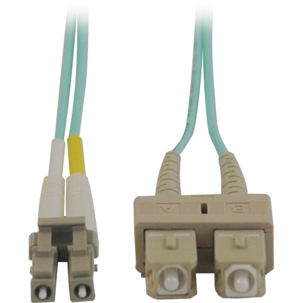 Tripp Lite N816-15M Aqua Duplex Fiber Patch Cable, 49.20 ft, 10gb Ethernet Speed