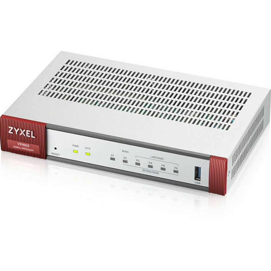 ZYXEL VPN50 ZyWALL Network Security/Firewall Appliance, 4-Port Gigabit Ethernet, AES (256-bit) Encryption