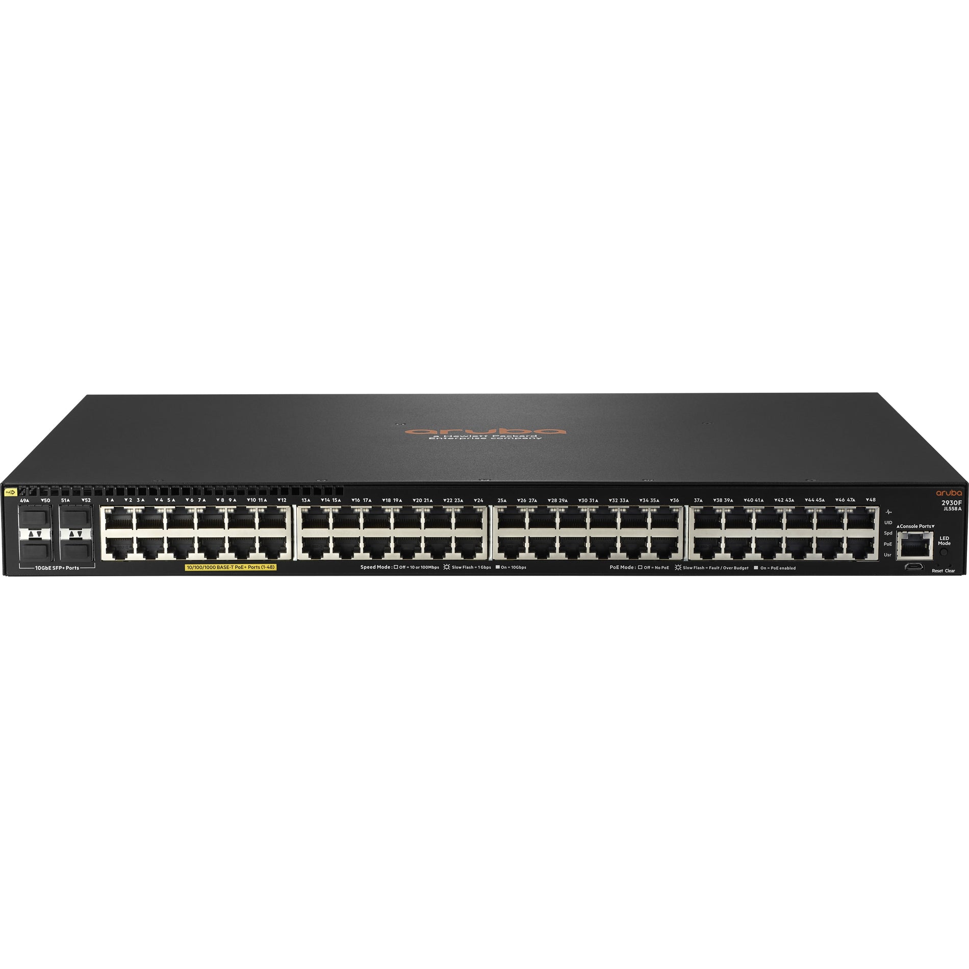 Aruba JL558A 2930F 48G PoE+ 4SFP+ Switch, High-Performance Networking Solution