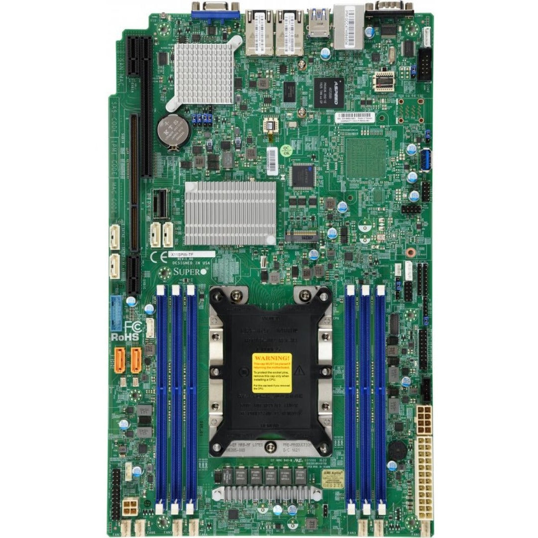 Supermicro MBD-X11SPW-TF-O X11SPW-TF Server Motherboard, C622 DDR4 M2 PPT WIO VGA 2X10GBE 10XSATA RETAIL IN